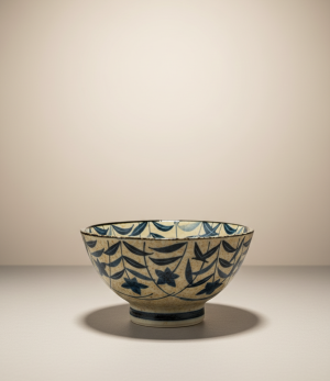 bol japonais avec motif g om trique bleu seigaiha sur fond uni luxe.png