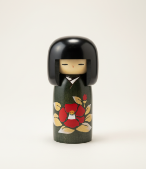 poup e kokeshi bois vert fonc cam lia rouge photo produit luxe.png