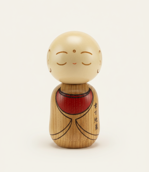 poup e kokeshi moine bouddhiste photo produit luxe.png